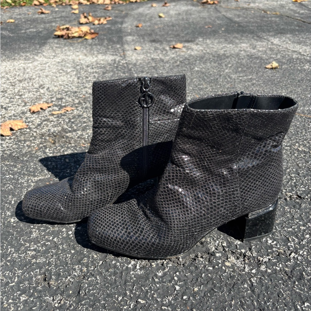 Franco Sarto Faux Snakeskin Marquee Booties